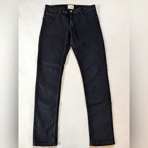 Sezane Denim Slim Jeans Black Skinny Mid-rise Size 32 US XS See Measurements